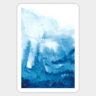 blue abstract watercolor painting Magnet